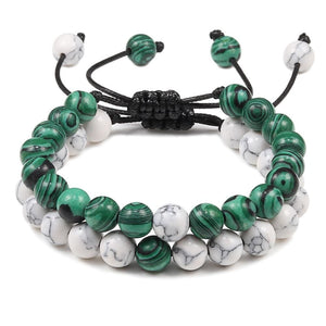 Bracelet Malachite Shamballa pour Homme en Perles - Mon Bracelet Homme