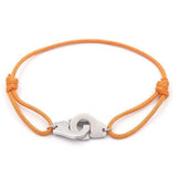 Bracelet Menottes en Cordon Orange