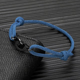 Bracelet Menottes en Cordon Réglable Bleu Clair Homme - Mon Bracelet Homme