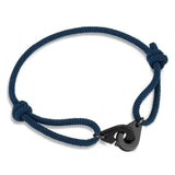 Bracelet Menottes en Cordon Réglable Bleu Homme