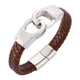 Bracelet Menottes Pour Homme Kian HandCuffs en Cuir - Mon Bracelet Homme