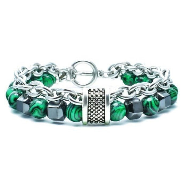 Malachite Oeuf Bracelet Anti-douleur En Malachite Et Hu00e9matite